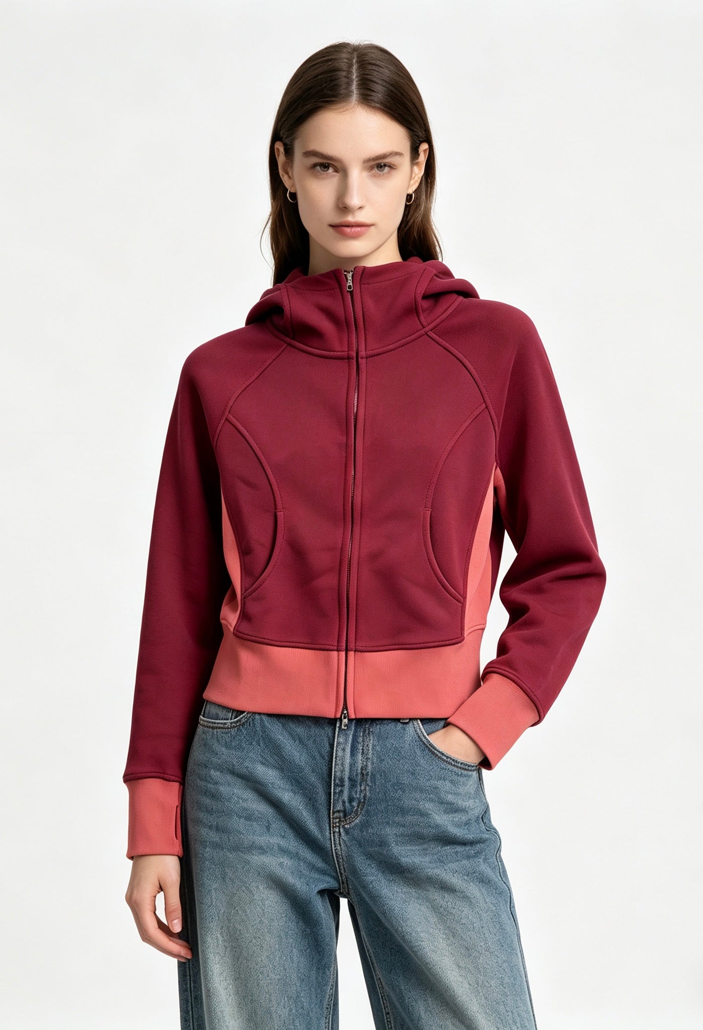 GJW26001 Slim Fit Zip Up Hoodie Jacket