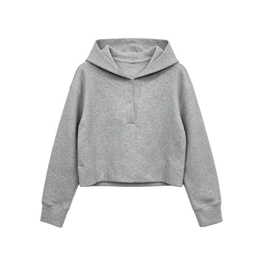 GHW26001 V-Neck Crop Hoodie