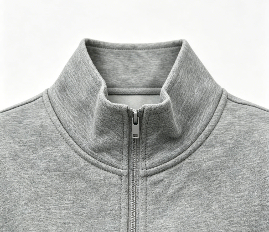 GJW26002 Crop Mockneck Zip Up Jacket