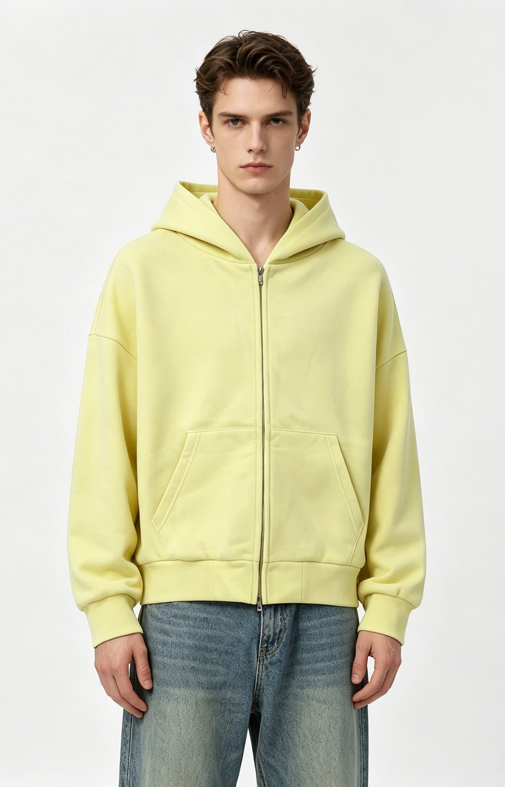 GJN26002 Hooded Zipper Jacket