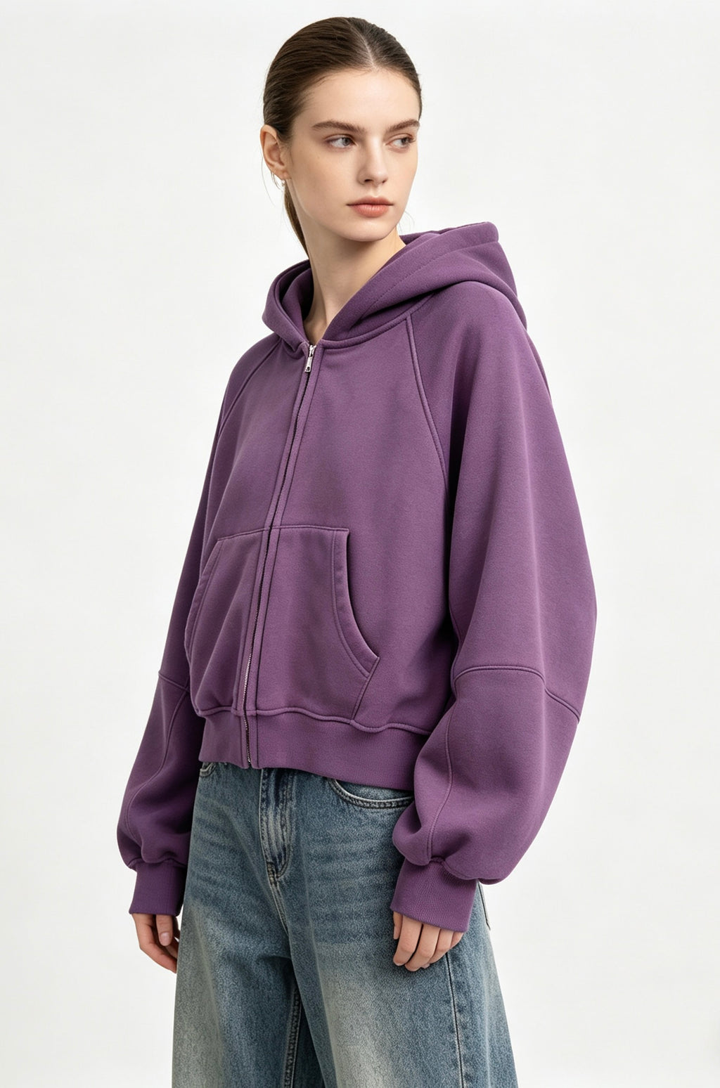 GJN26001 Crop Hooded Jacket