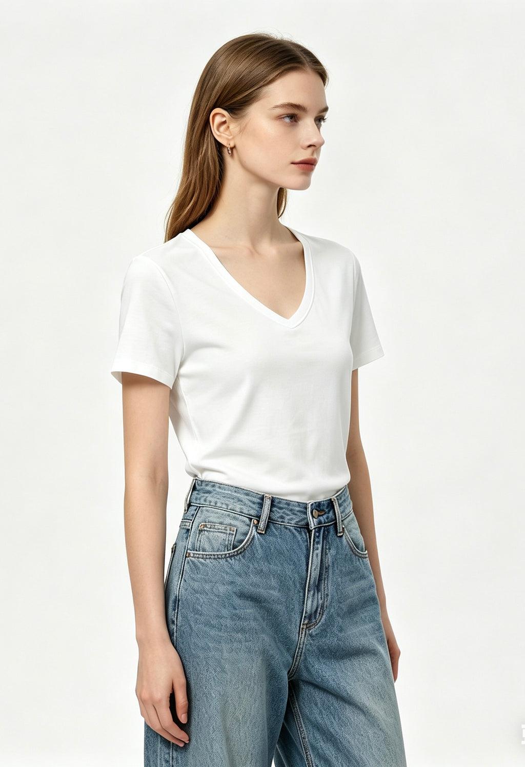 GTW26008 Woman U-Neck T-shirt