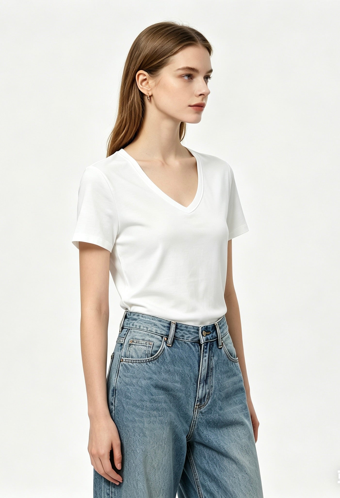 GTW26008 Woman U-Neck T-shirt