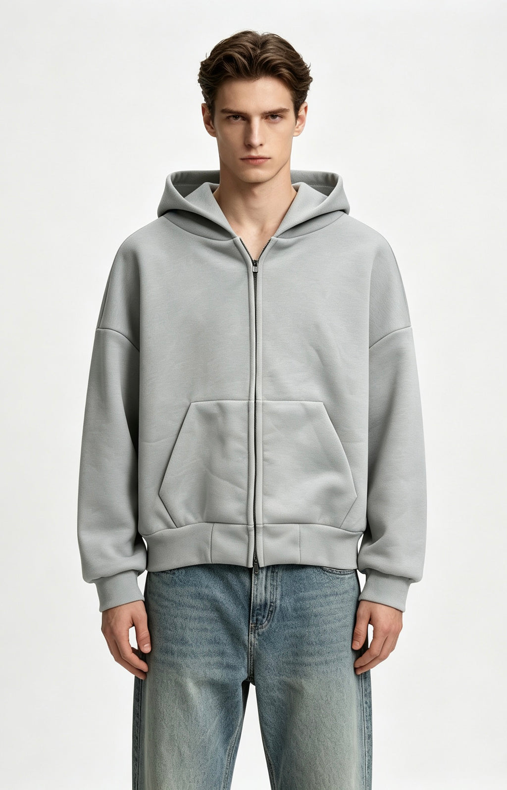 GJN26002 Hooded Zipper Jacket