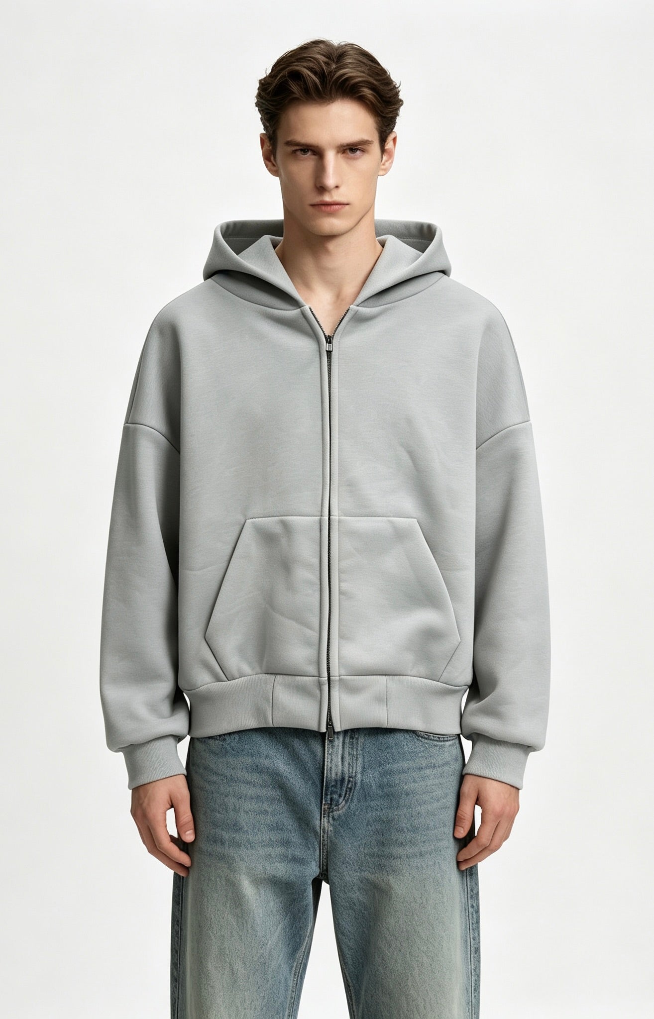 GJN26002 Hooded Zipper Jacket