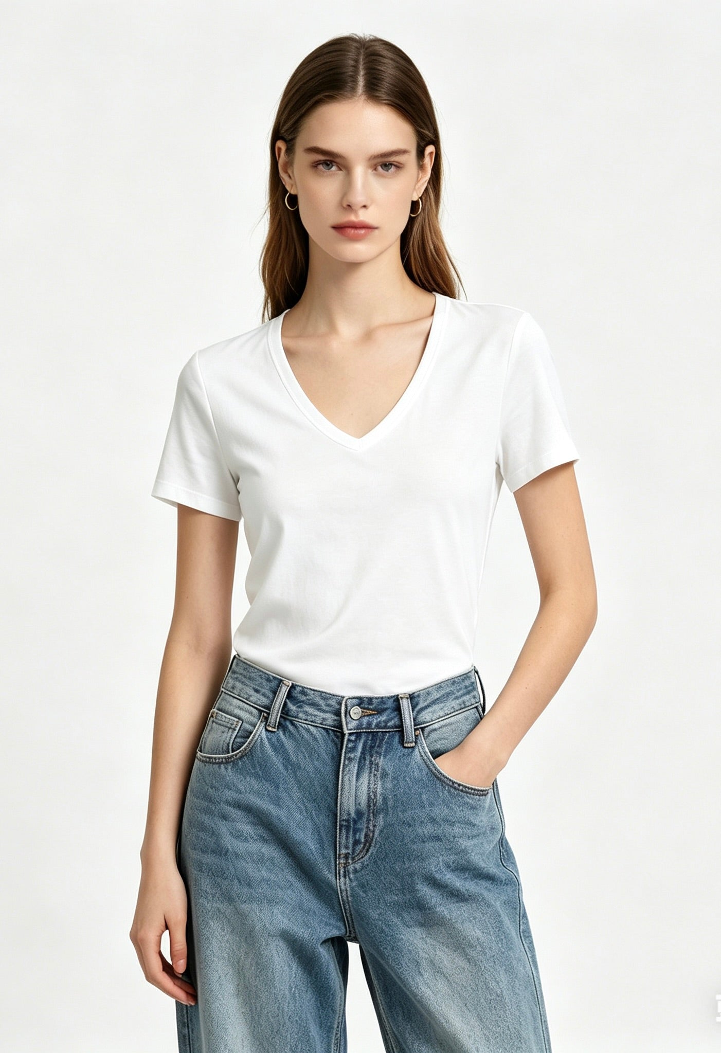 GTW26008 Woman U-Neck T-shirt