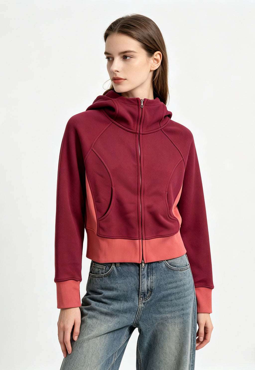 GJW26001 Slim Fit Zip Up Hoodie Jacket