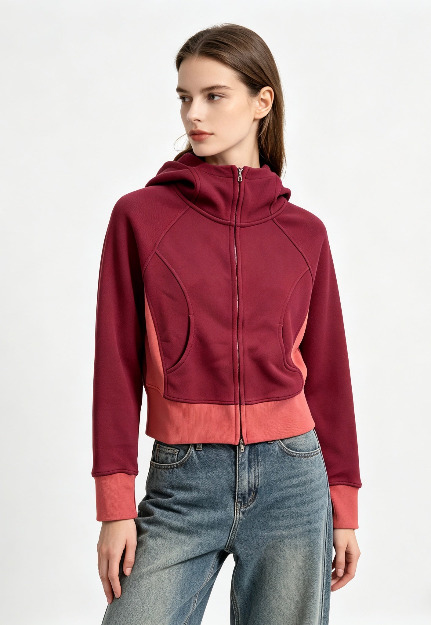 GJW26001 Slim Fit Zip Up Hoodie Jacket